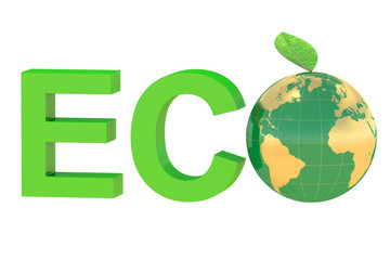 Eco concept with globe