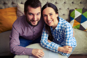 couple looking at camera and smiling