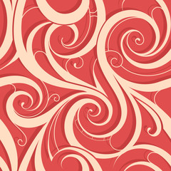 Fototapeta premium Seamless ornament with swirls