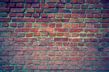 Old grunge brick wall background