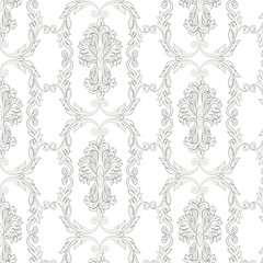 Classic damask floral ornament. Vector