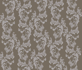 Classic damask floral ornament. Vector