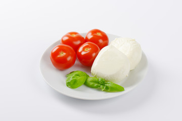 fresh mozzarella and tomatoes