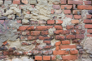 Stara cegła - ściana