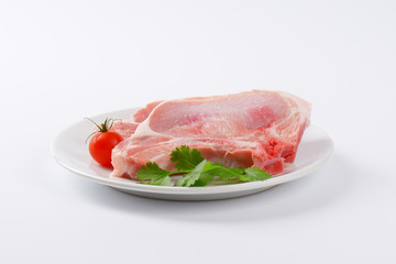 raw pork chops