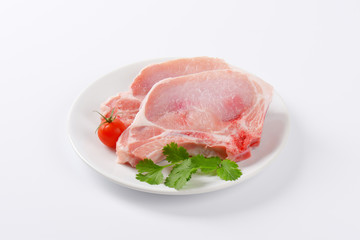 raw pork chops