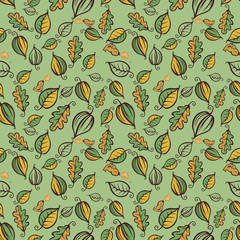 Green forest seamless pattern vector illustration