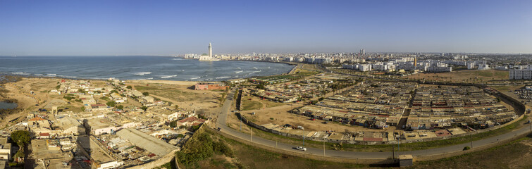 Lighthouse El Hank top panoramic view to Grande Mosquee Hassan II © Carlos Neto