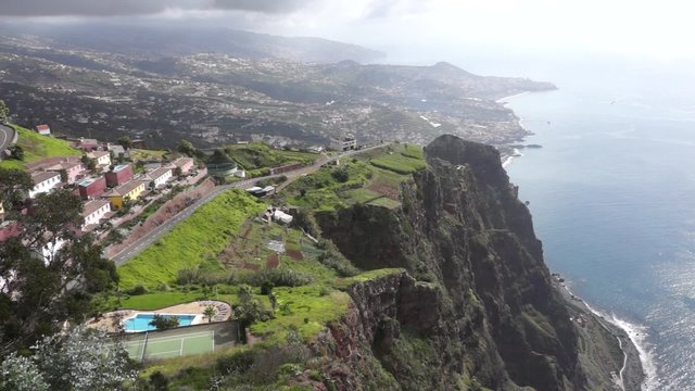 Blick von der Aussichtsplattform am Cabo Girao, Madeira, Portugal