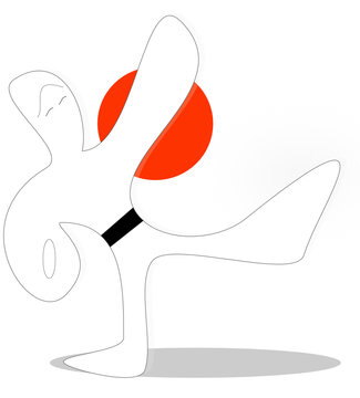 Karateca haciendo k&aacute;rate ante el sol.