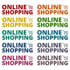 Fototapeta premium Online Shopping icons set