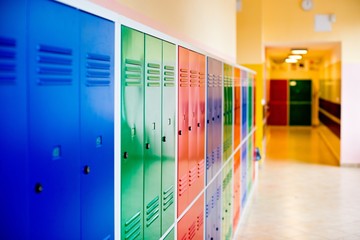 Colorful metal lockers