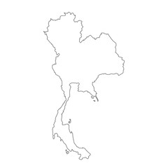 vector map of thailand