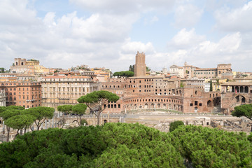Fototapeta premium Spectacular panorama of ancient Roman empire - currently Rome, Italy