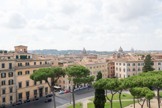 Spectacular panorama of Rome, Italy