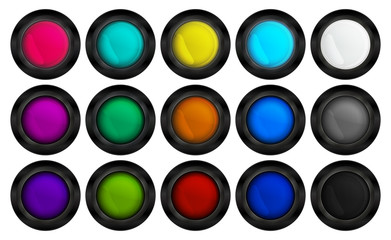 Vector colored buttons