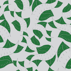 Pattern with leaves and lines