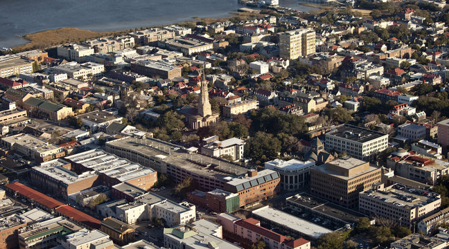 Aerial view of Charleston, South Carolina