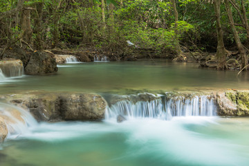 Natural Green Waterfall for relaxation