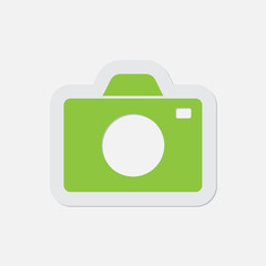 simple green icon - camera
