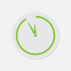 simple green icon - last minute clock