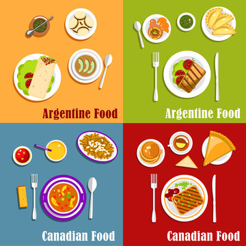 Canadian and Argentine national cuisine