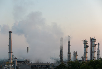 Process Columns of Natural Gas Plant  with steam from cooling tower