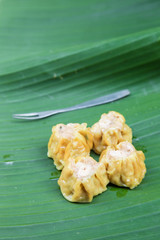 Tim sum or Dim sum.(Steamed pork dumpling) a very good taste and