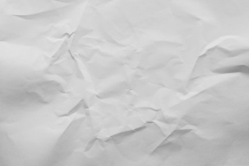 White crumpled paper