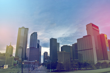 Fototapeta na wymiar Dallas skyline downtown 