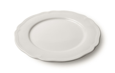 empty plate isolated on white