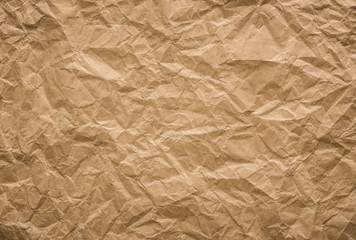 background and texture of brown Wrinkled paper