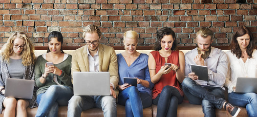 Diversity People Connection Digital Devices Browsing Concept