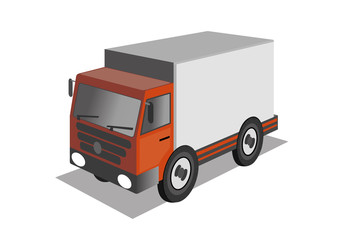 vector illustration of  delivery truck