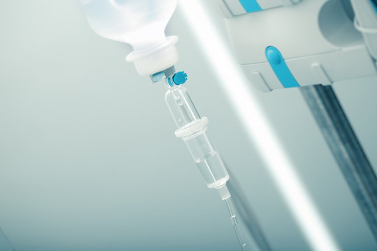 Intravenous drip in hospital concept of chemotherapy