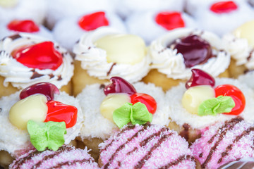 Multi colored donuts