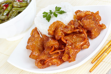Pork in sweet and sour sauce