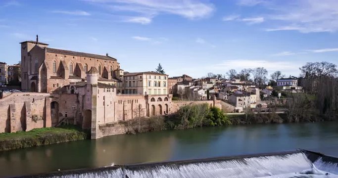 4K Timelapse Sequence of Gaillac, France - Daytime in the old town