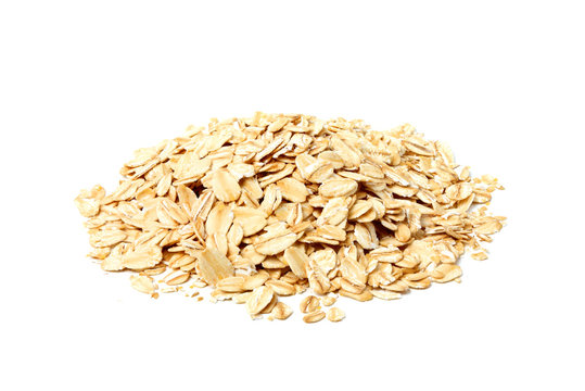 Heap of oat flakes.
