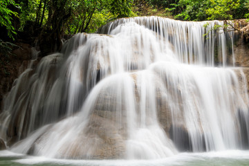 Fototapeta na wymiar Waterfall in forest in Thailand.