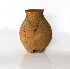 destroyed ancient pottery