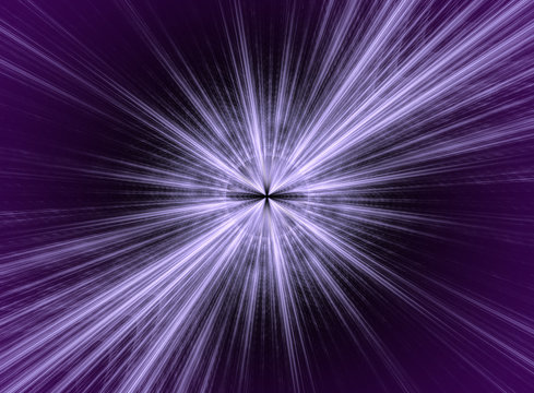 Abstract image on a space theme.
Image, like a star or a comet on dark purple background. Rays radiate from the center. Fractal.