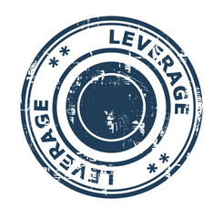 Business leverage concept stamp