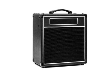 Guitar amplifier isolated on white