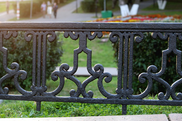 forged fence with patterns