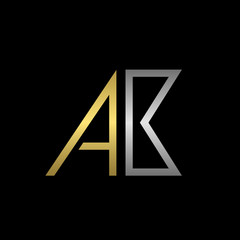 AB letters logo