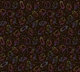 Pattern with crystals in bright colors. - 104806266