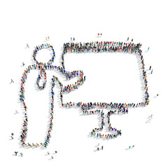 people  shape  businessman presentation