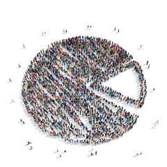people  shape  pie chart