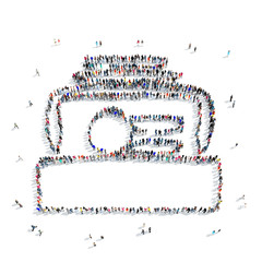 people  sign cartoon icon